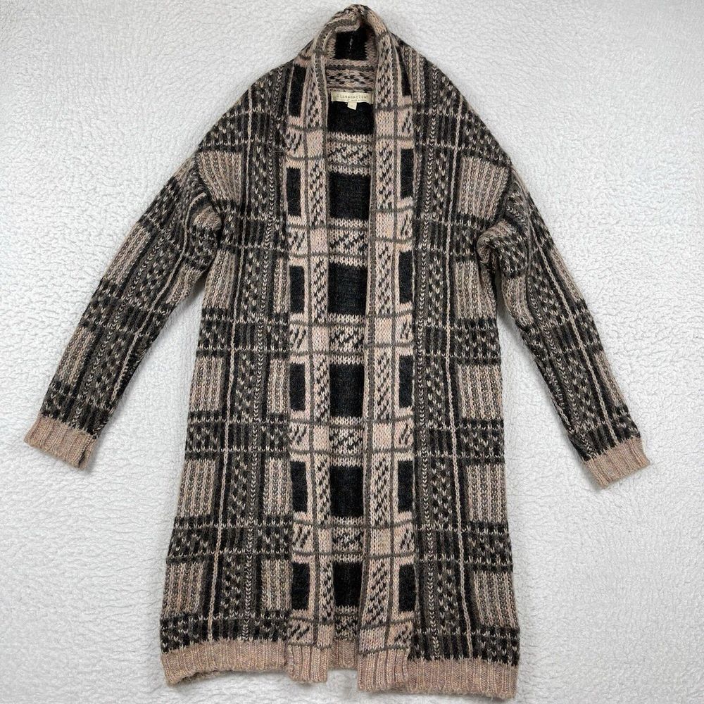 Lineamaglia Sweater Womens Small Cardigan Italian Duster Wool Mohair Blend Work